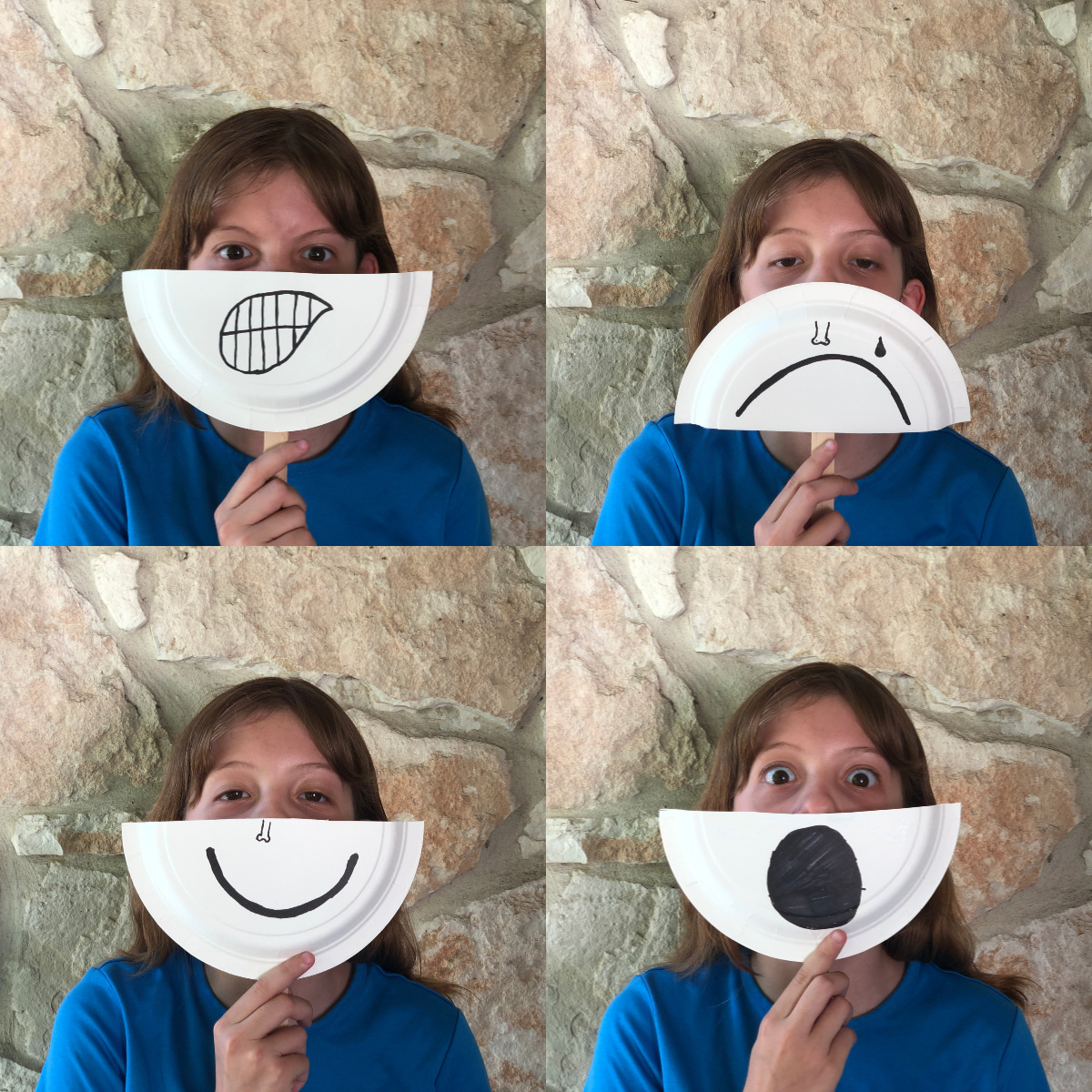 making faces paper plates happy sad angry surprised social and emotional learning