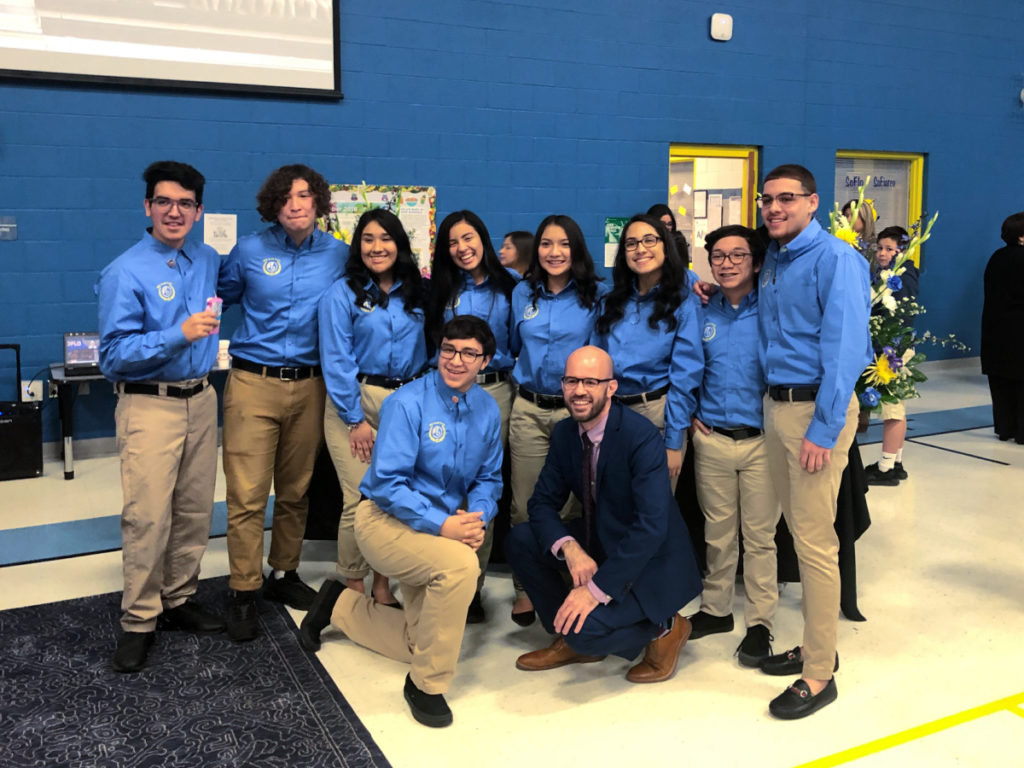 Key ceremony at IDEA South Flores on November 1, 2019. Information about how to apply to san antonio charter schools.