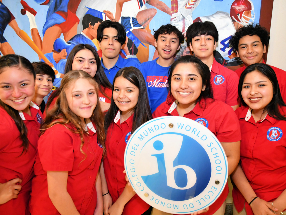 International Baccalaureate (IB) students at Jefferson High School in San Antonio ISD SAISD
