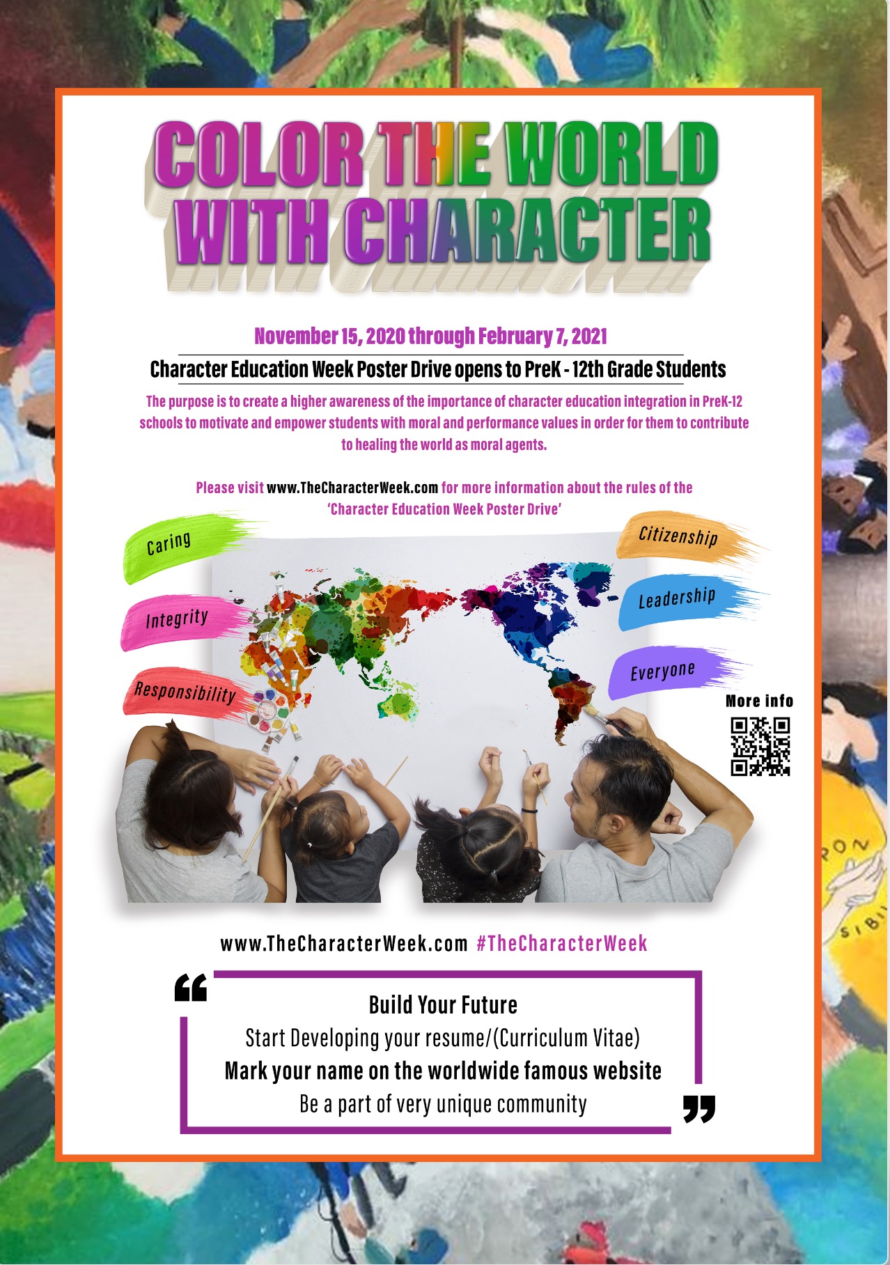 Color the World With Character Poster Drive 2020