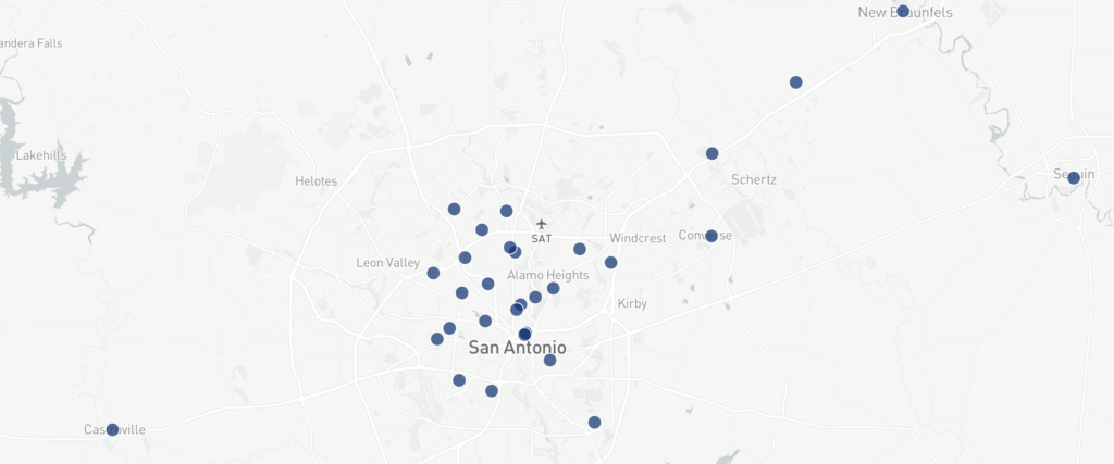 School finder Archdiocese of San Antonio Catholic Schools map
