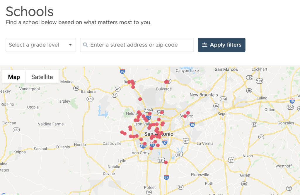 San Antonio School Finder screenshot