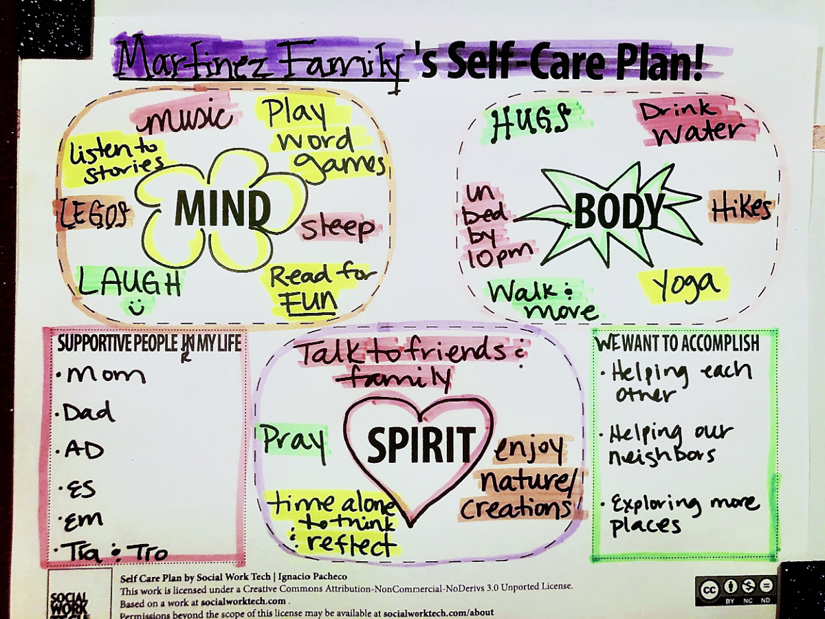 family self care plan mindfulness social work erica martinez lighthouse public schools