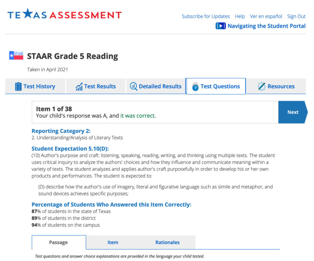 STAAR Reading Test Questions
