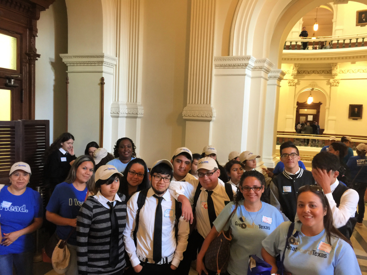 Texas State Capitol charter school rally April 26, 2017 including KIPP Texas and Great Hearts Texas parents meeting with elected officials and staff