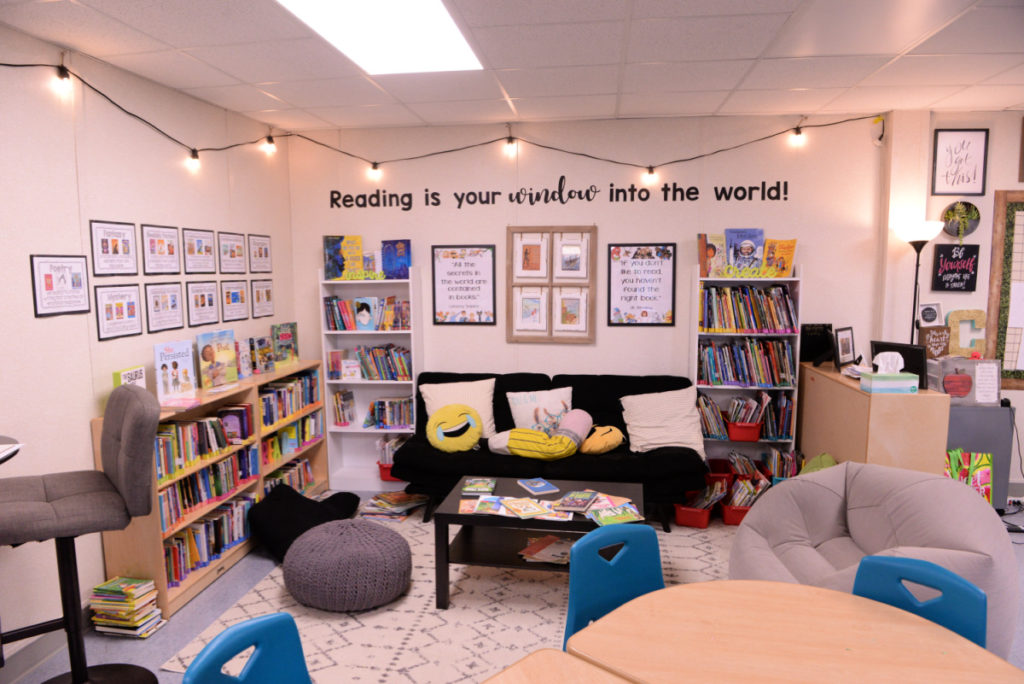 Promesa Academy classroom reading space