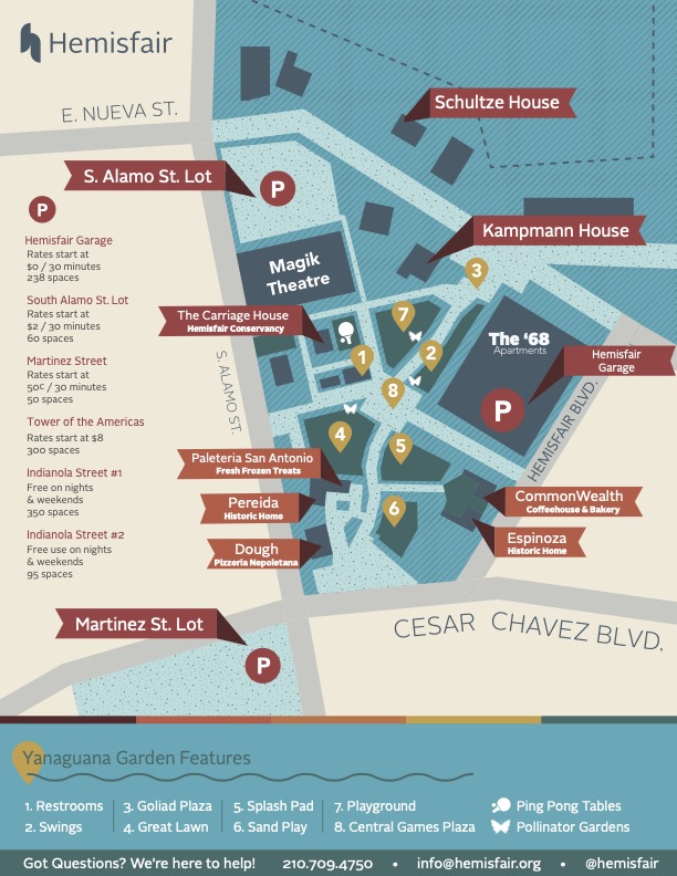 Map Yanaguana Garden Hemisfair