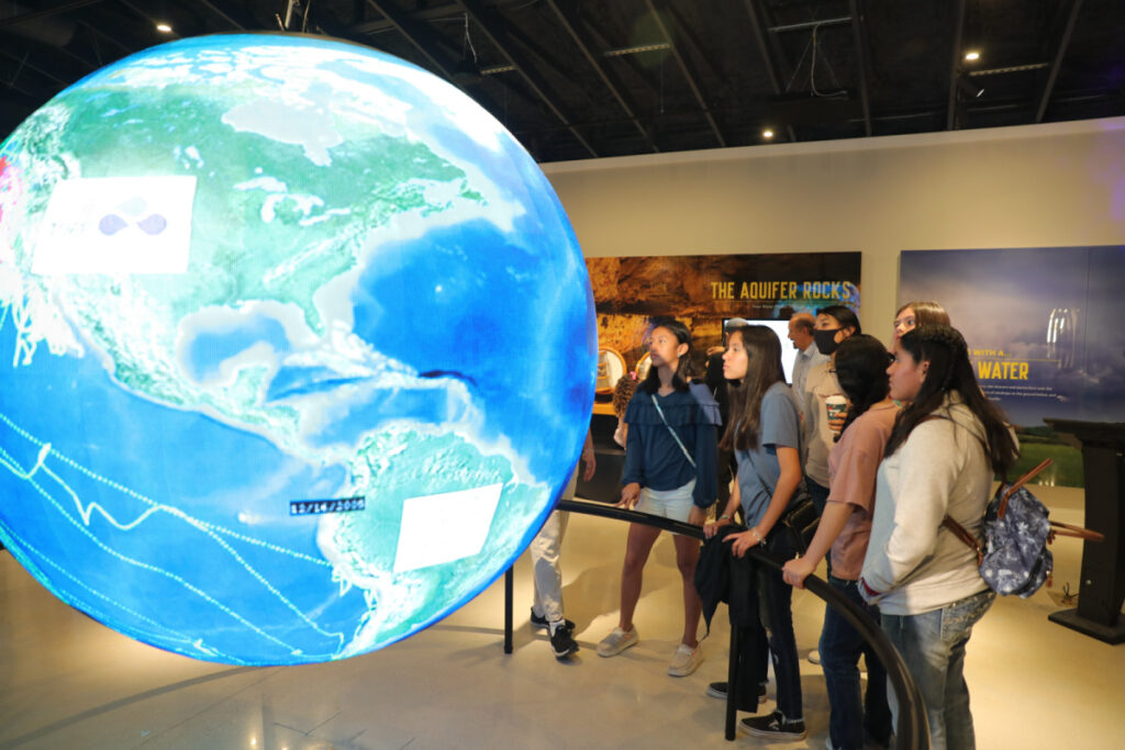 EOC Global Perspective Display Edwards Aquifer Authority Education Outreach Center EAAEOC