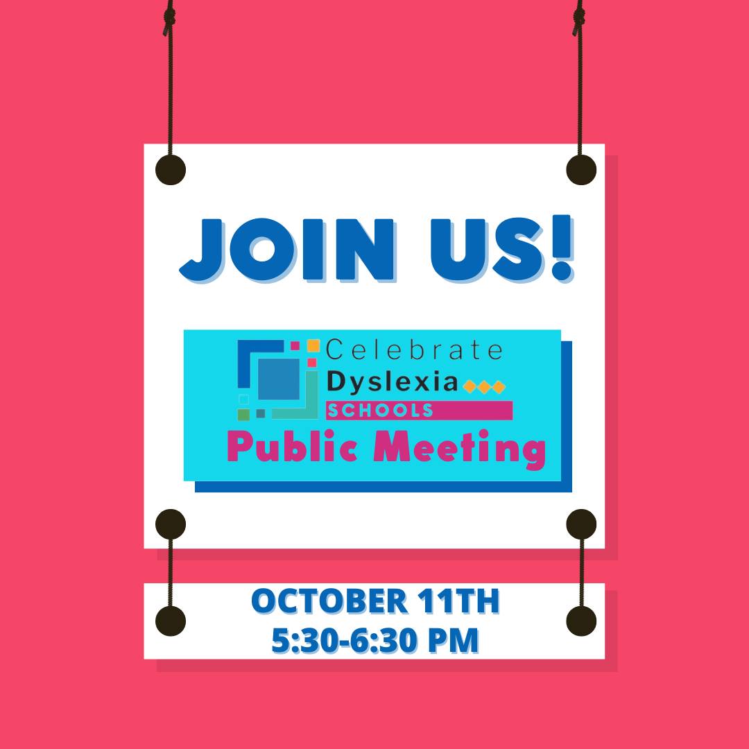Celebrate Dyslexia Schools information meeting