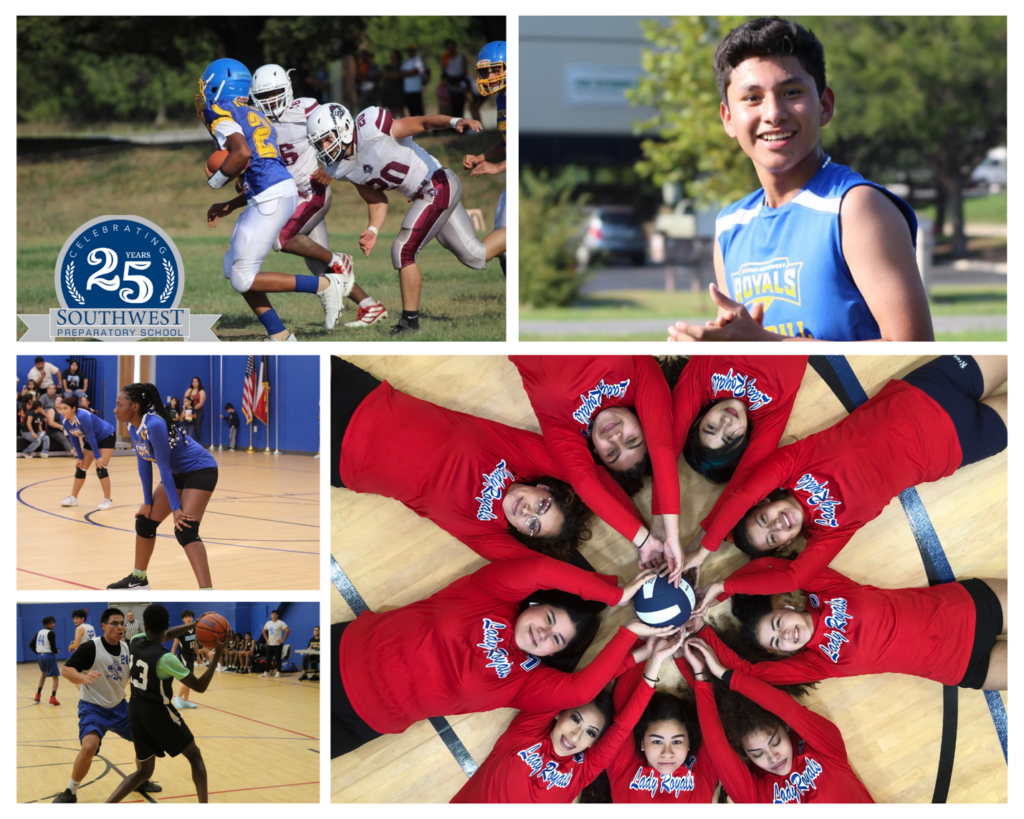 Southwest Preparatory School photo collage sports