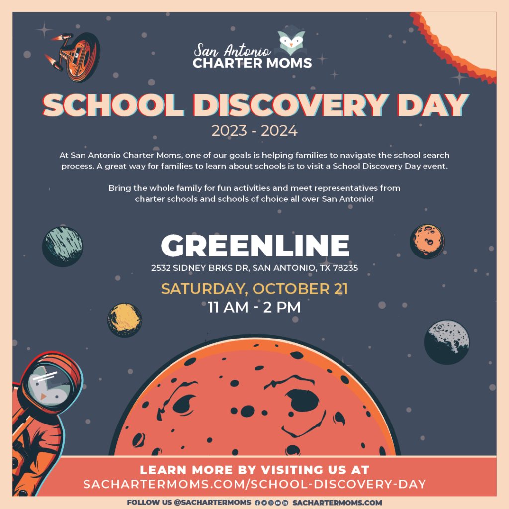 San Antonio Charter Moms School Discovery Day Greenline Brooks October 2023