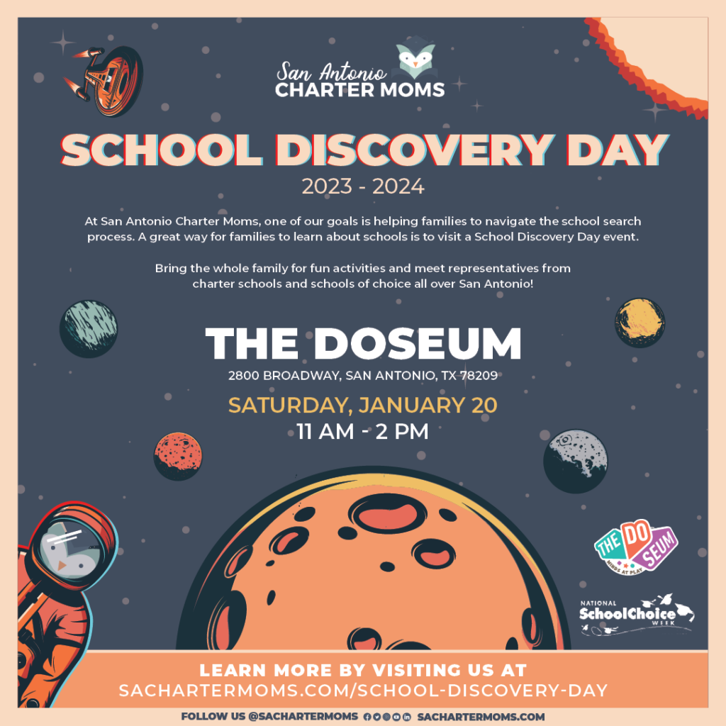 San Antonio Charter Moms School Discovery Day The DoSeum January 2024 School Choice Week