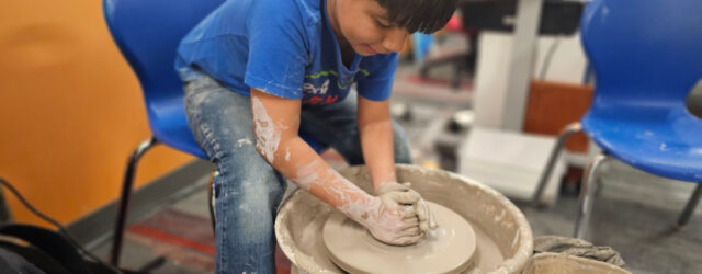 TriPoint Academy San Antonio microschool art student clay wheel