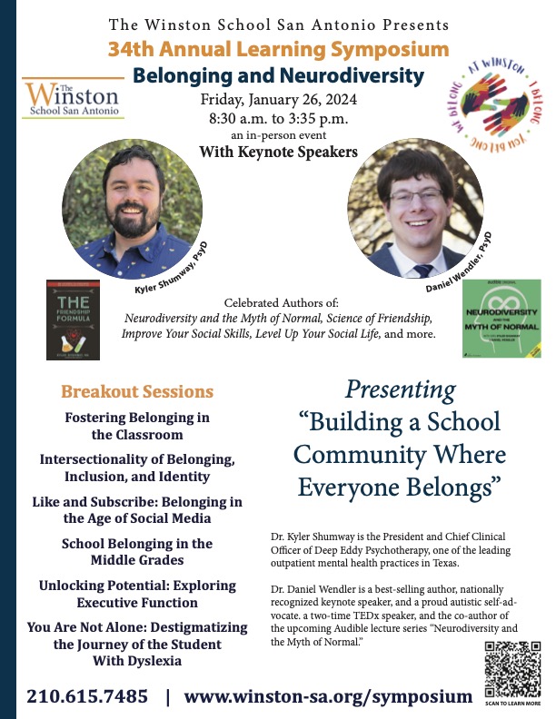 Winston School of San Antonio 2024 Learning Symposium Brochure letter