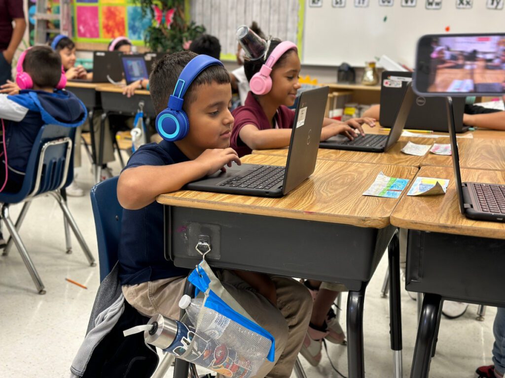George Gervin Academy classroom students blended learning