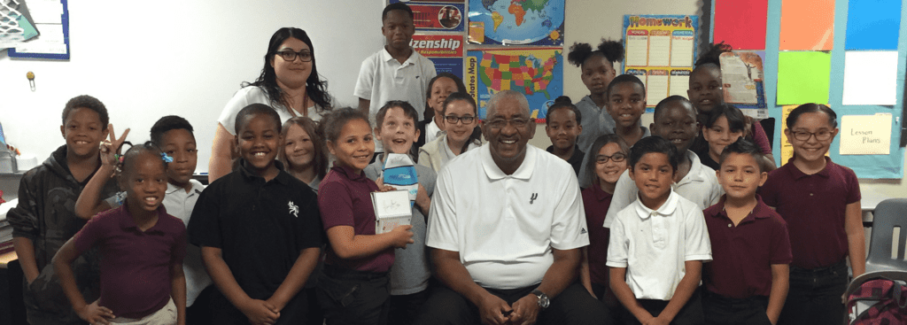 George Gervin with students