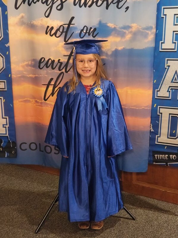 Grace Christian School student McKenzie Moody kindergarten promotion