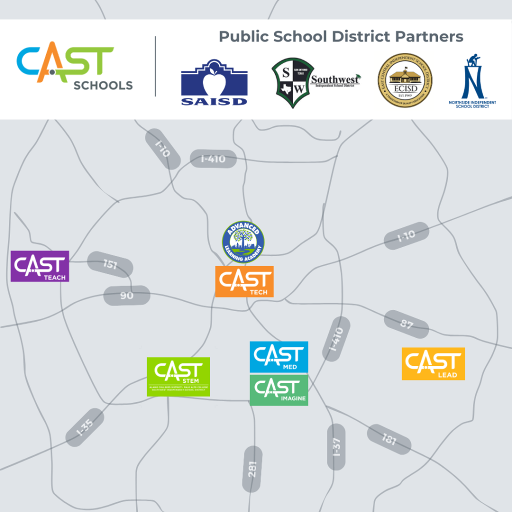 CAST Schools map